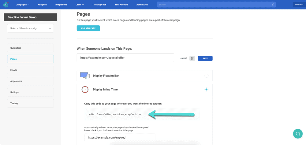 Samcart Inline Timer 1