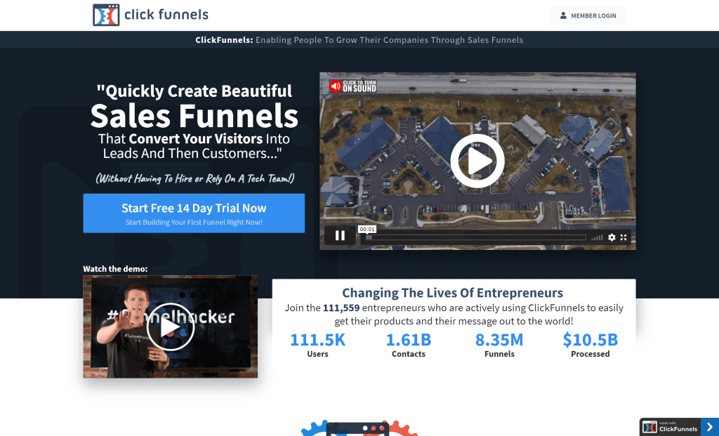 Clickfunnels- best instapage alternatives