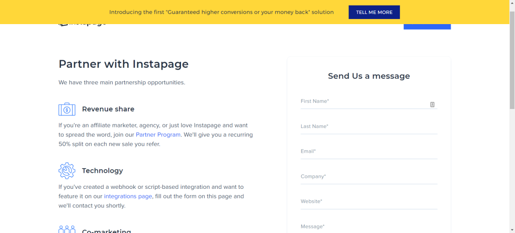 Instapage affiliate program