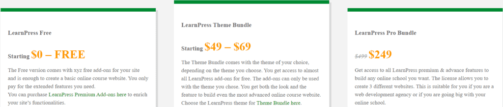 Learnpress Pricing- LearnPress Vs LifterLMS