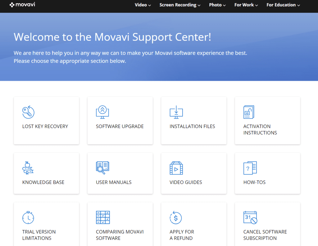 Movavi Video Editor Support