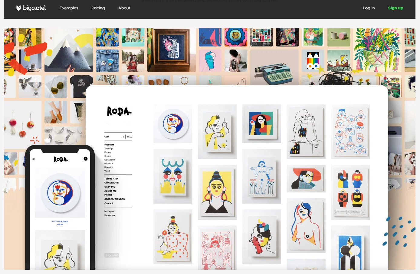 Big Cartel Editing and Styling of Pages - Big Cartel vs Squarespace