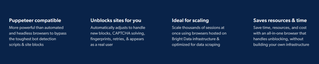Bright Data Scraping Browser's Features