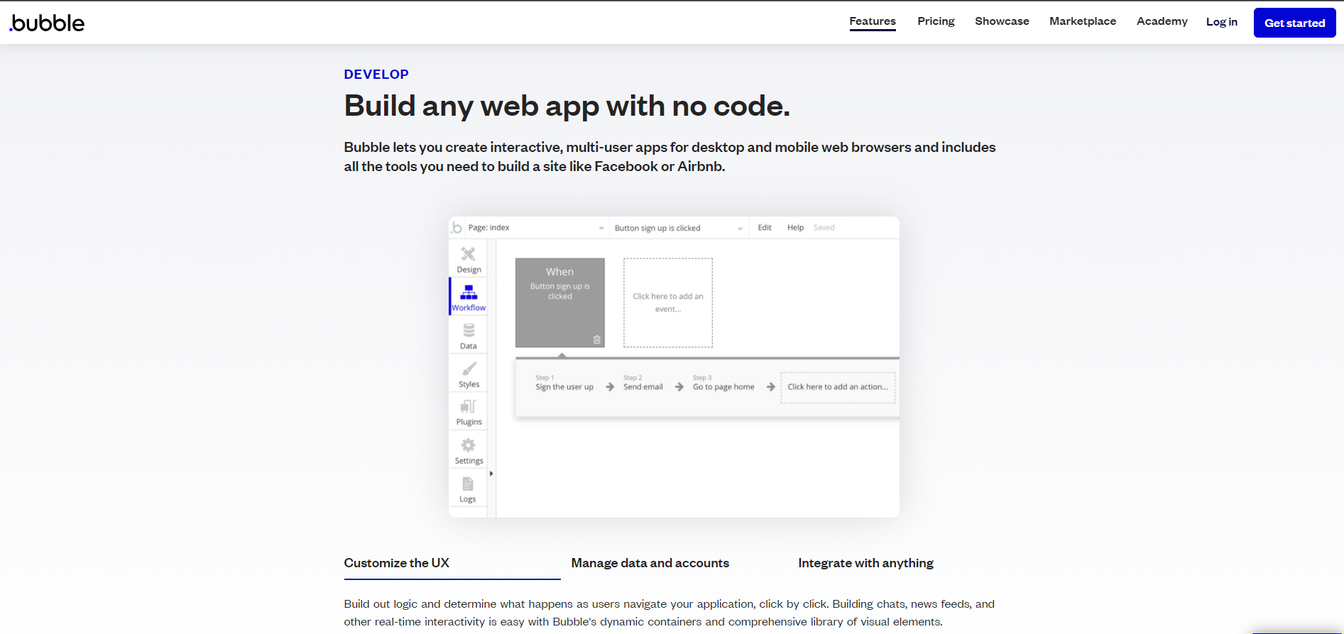 Bubble Features - Webflow vs Bubble