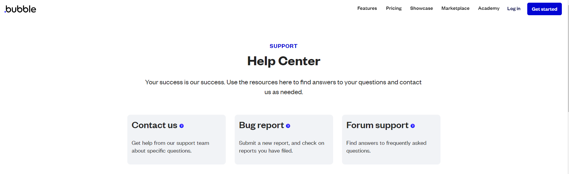 Bubble Help Center