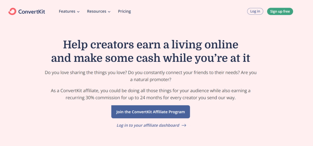 ConvertKit affiliate program