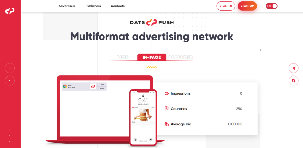 DatsPush- Best Push Ad Networks