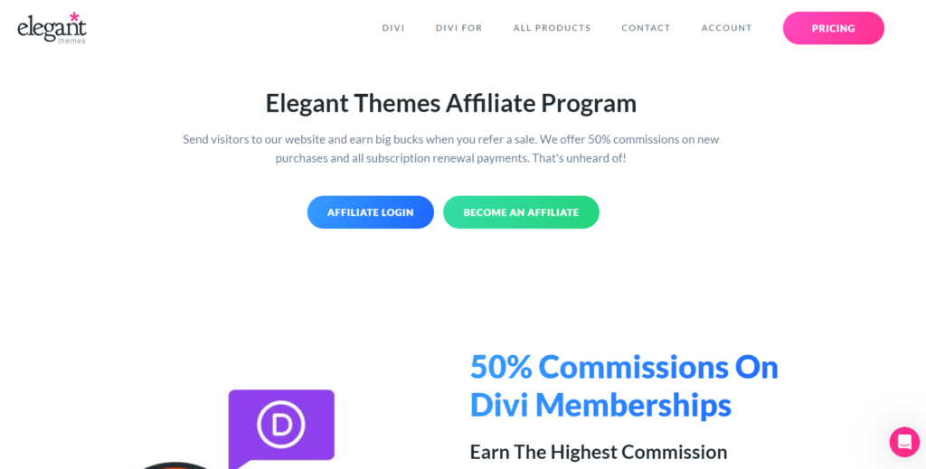 Elegant Themes Affiliate Program