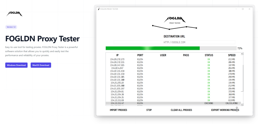 FOGLDN Proxy Tester