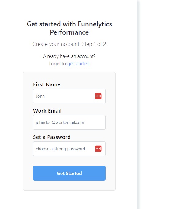 Funnelytics email information