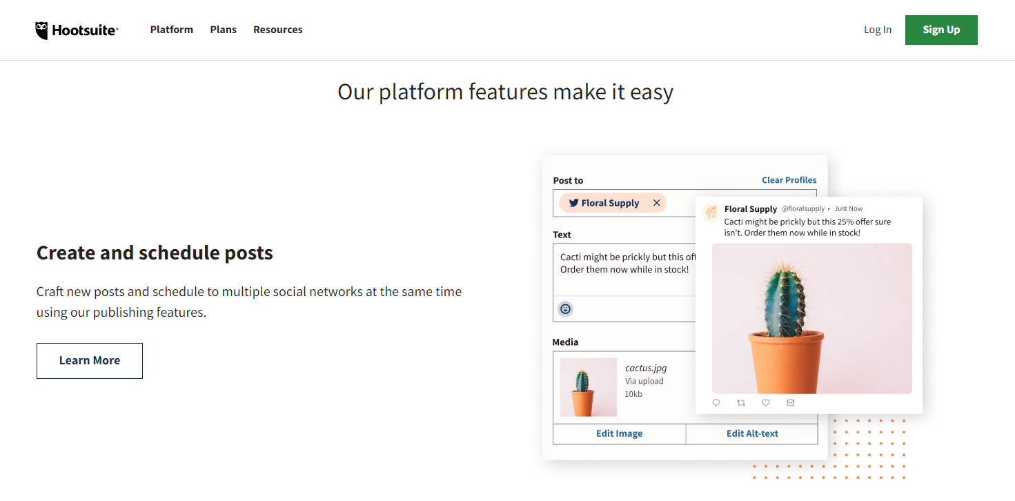 Hootsuite Scheduling Posts