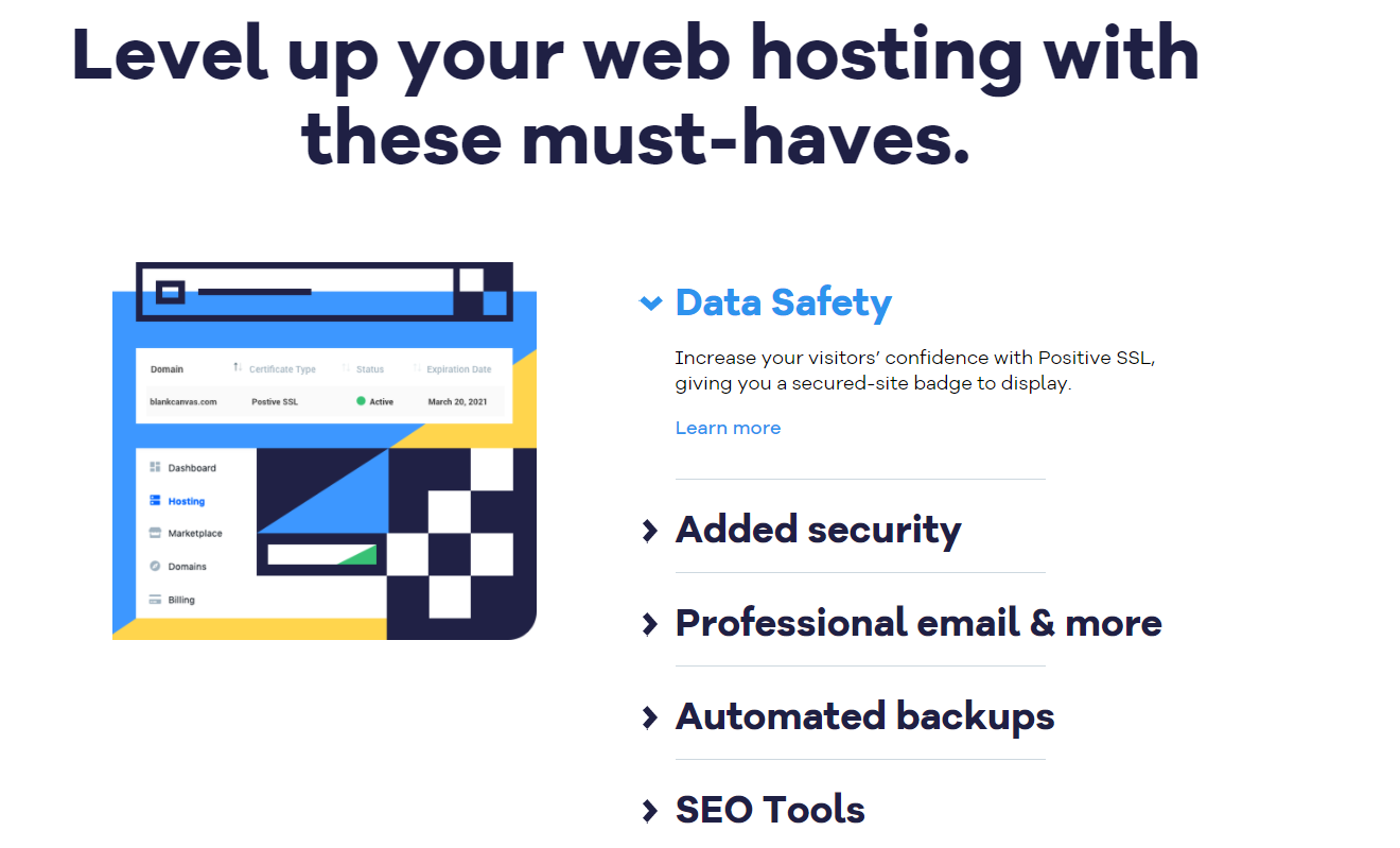 HostGator Features - Squarespace vs HostGator