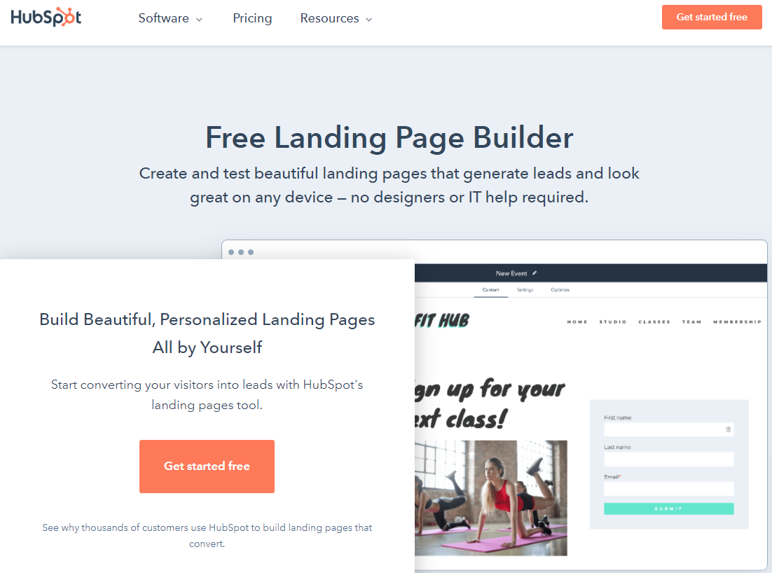 Hubspot Landing Page Builder - HubSpot vs Mailchimp