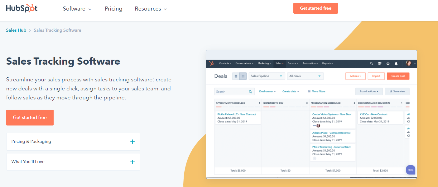 Hubspot Sales Tracking - HubSpot CRM Review