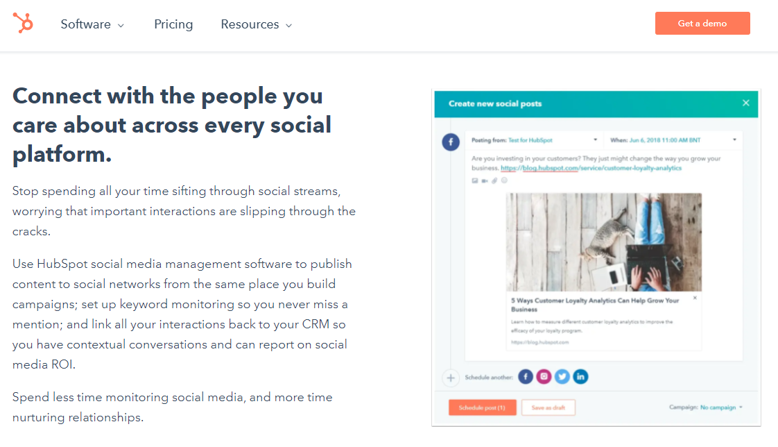 Hubspot Social Media Integration - HubSpot vs Mailchimp