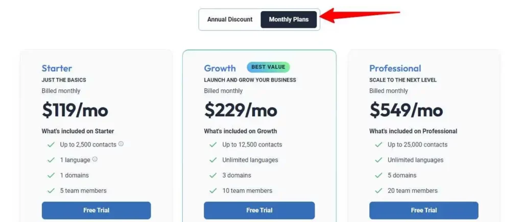 Kartra Pricing plans