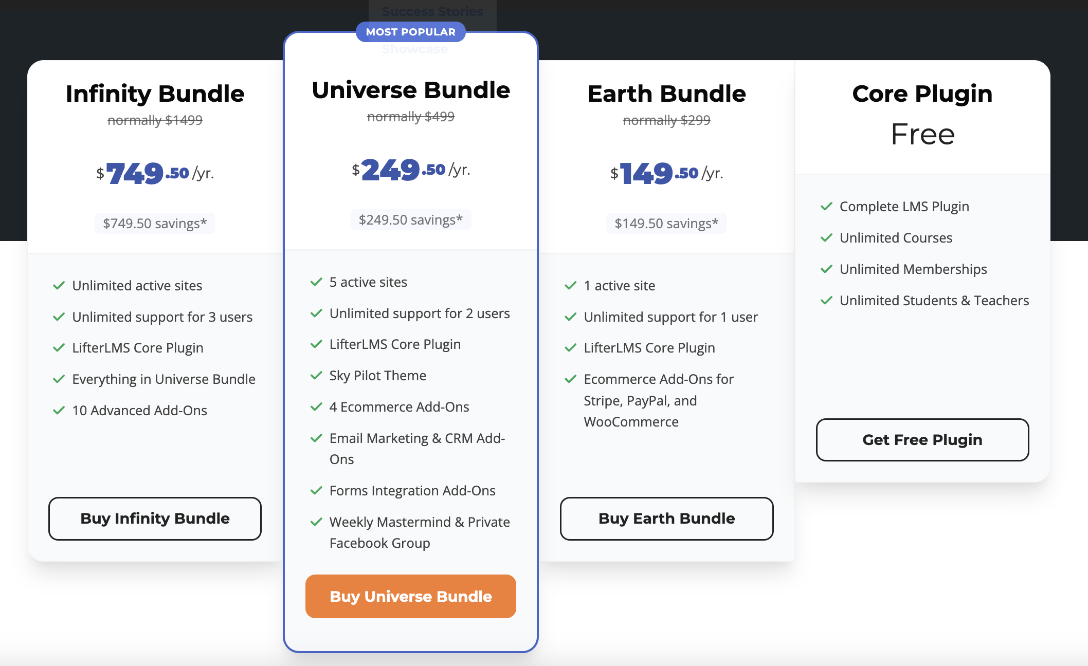 Pricing Plans Of LifterLMS