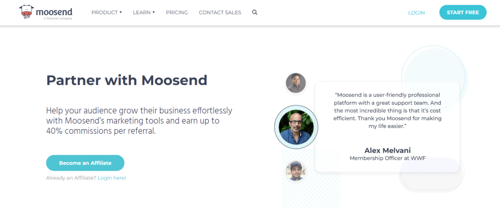 Moosend Affiliate Program