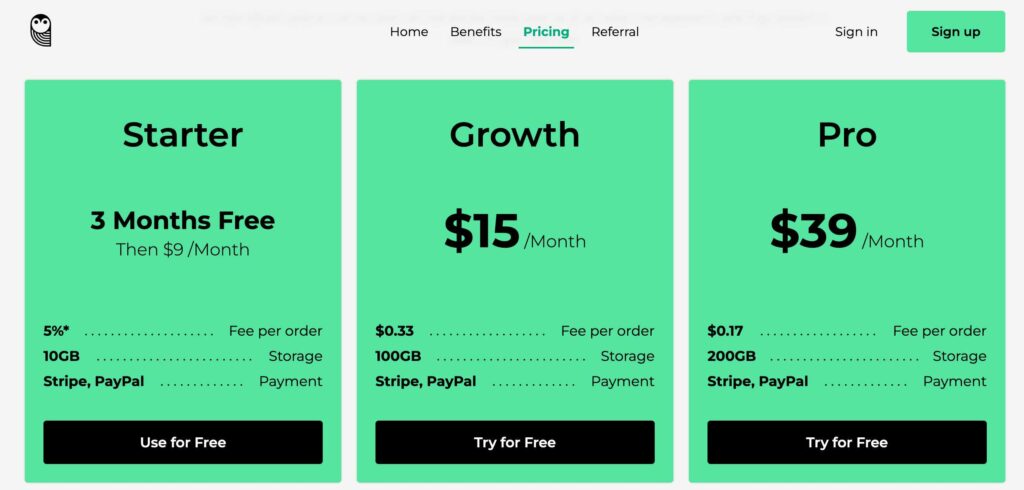 Pricing Plans Of SendOwl