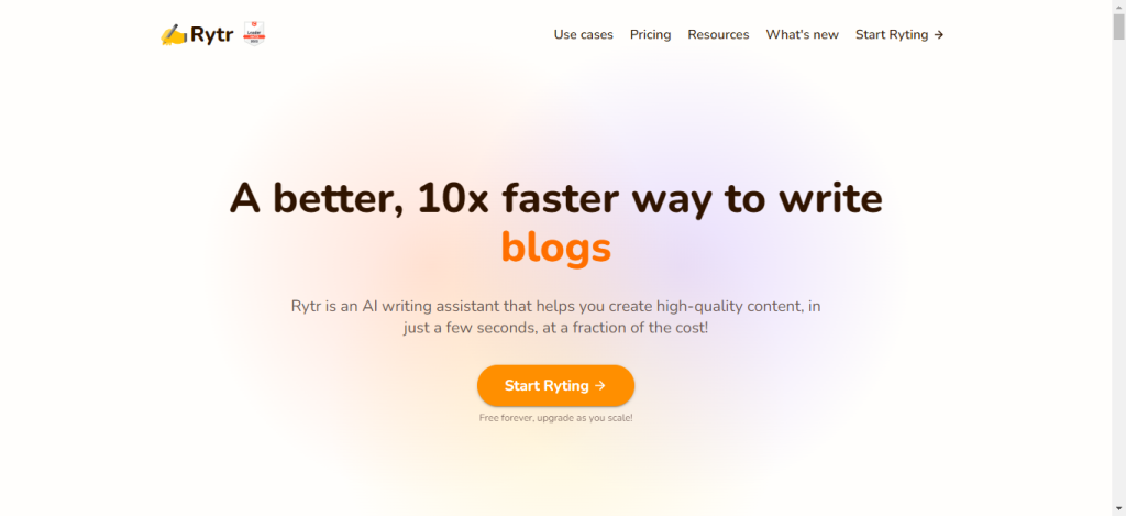 Rytr AI writing tool