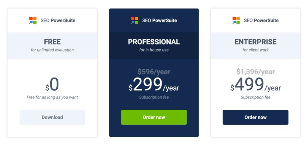 SEO PowerSuite Pricing