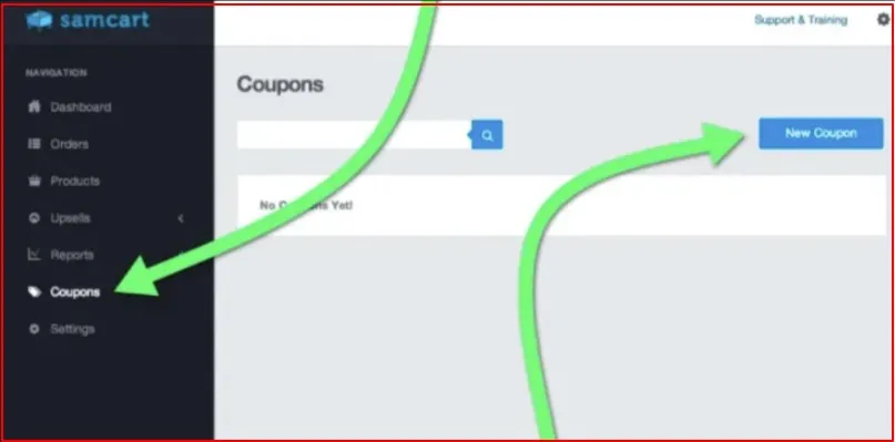 SamCart coupon creation