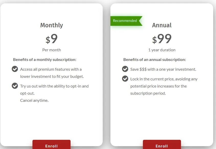 Sandbox membership pricing