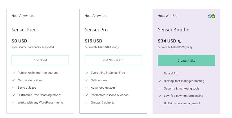 Sensei LMS Pricing