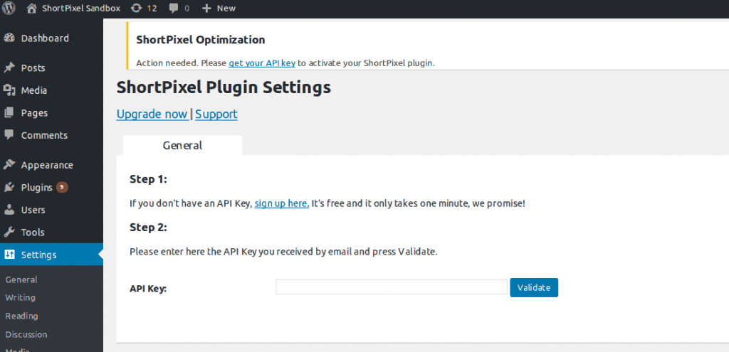 ShortPixel WordPress settings- Short pixel review
