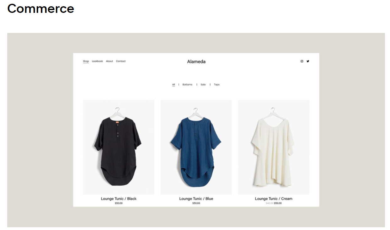 Squarespace e-Commerce