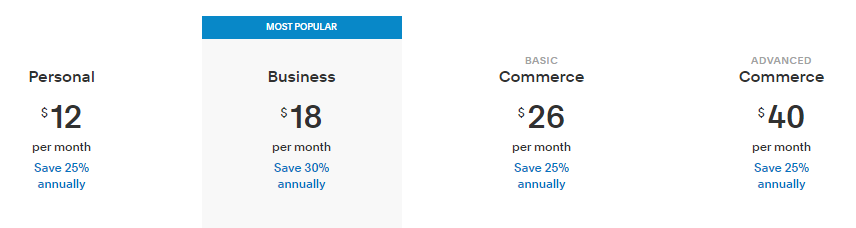 Squarespace Pricing Plans - Squarespace vs Godaddy