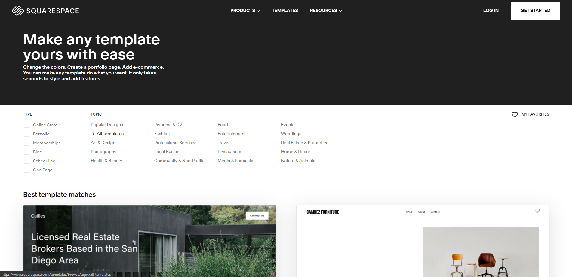 Squarespace Templates - Squarespace vs Cargo