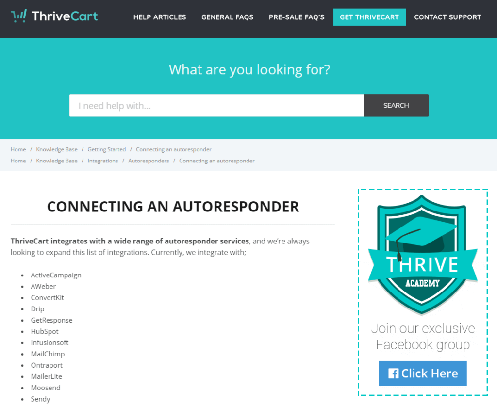 Thrivecart-Autoresponder