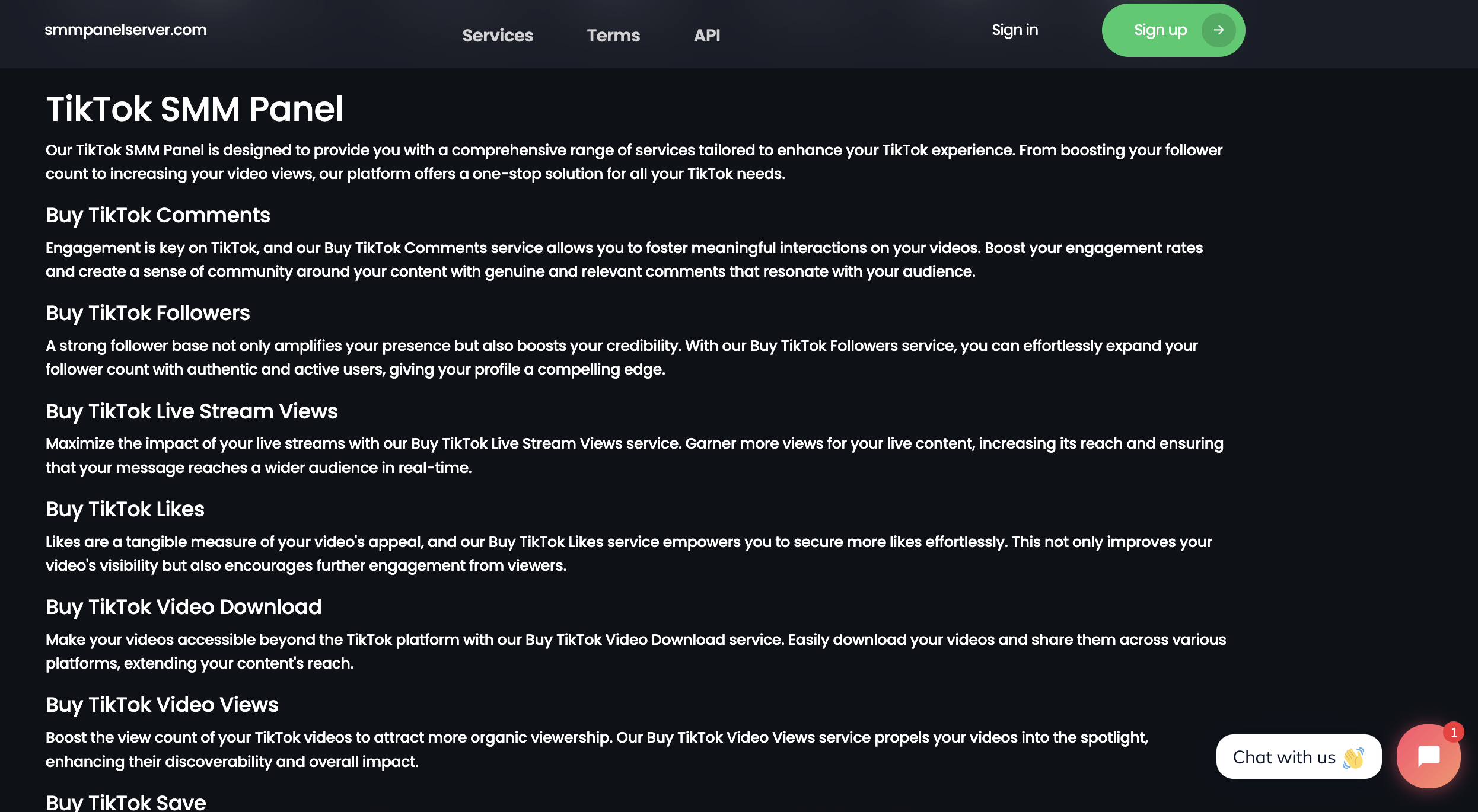 TikTok SMM Panel Services By SMMPanelServer