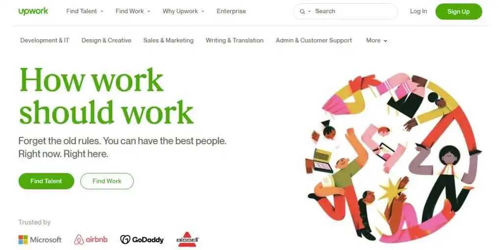 Upwork- freelance sites to hire NFT artists