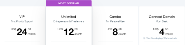 Wix Pricing