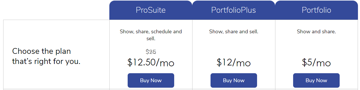 Zenfolio Pricing - Zenfolio vs Squarespace