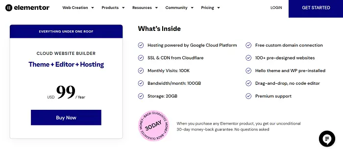 elementor-pricing plans