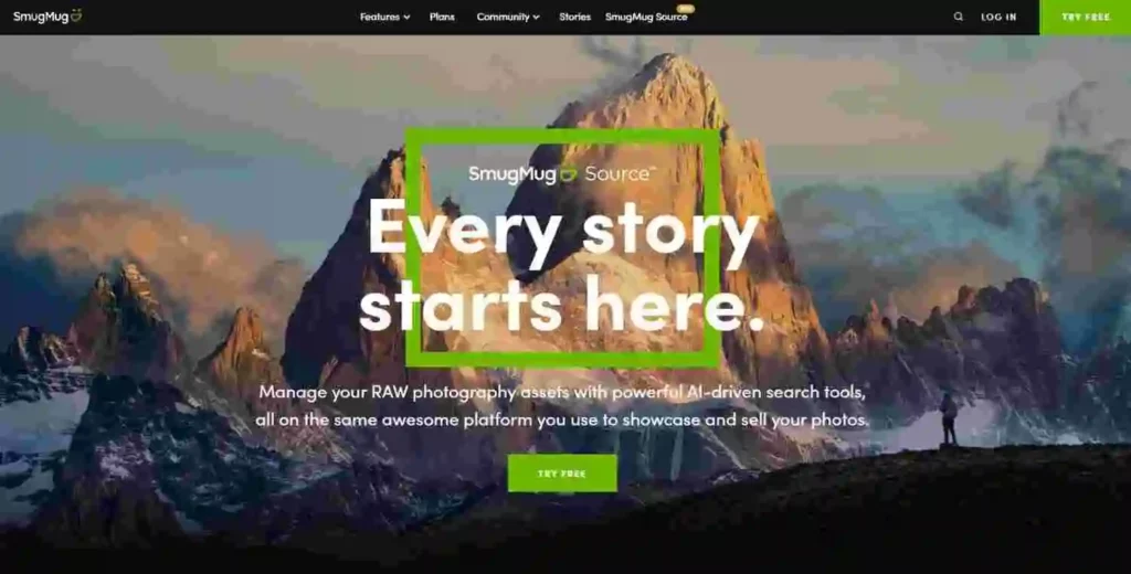 smugMug homepage