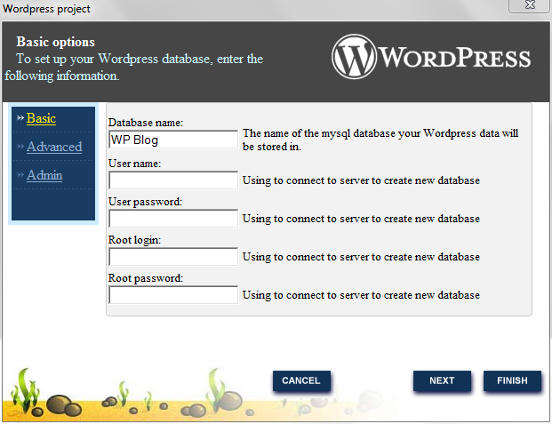 WordPress on CodeLobster